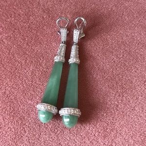 Judith Ripka Jade Drop Earrings